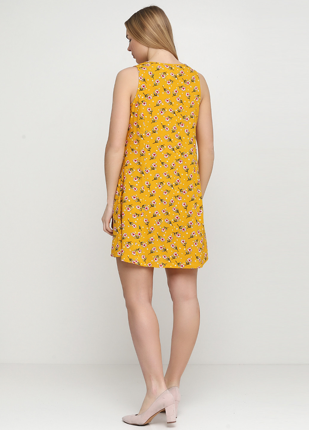 Жовтий кежуал сукня Bon Voyage з квітковим принтом