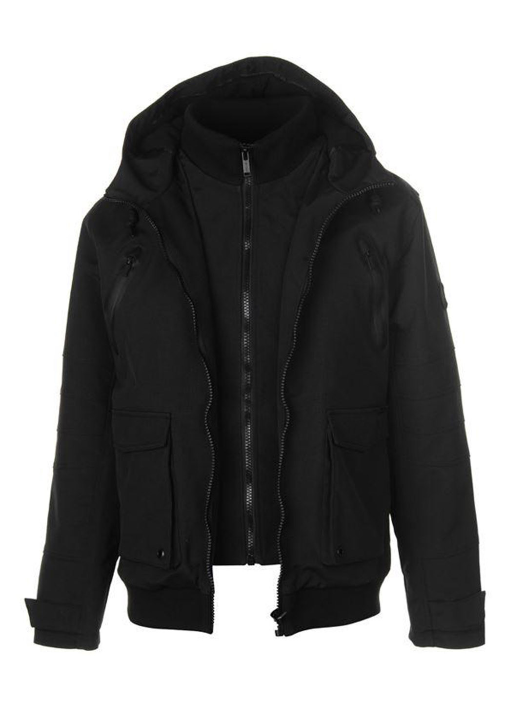 Чорна демісезонна куртка Firetrap