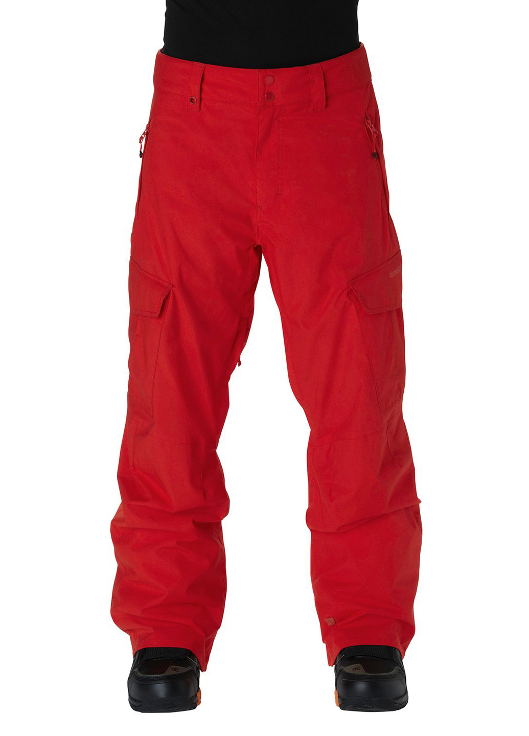 Красные спортивные зимние прямые брюки Quiksilver