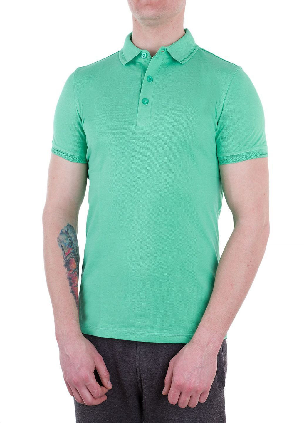 Зеленая футболка-поло для мужчин E-Bound