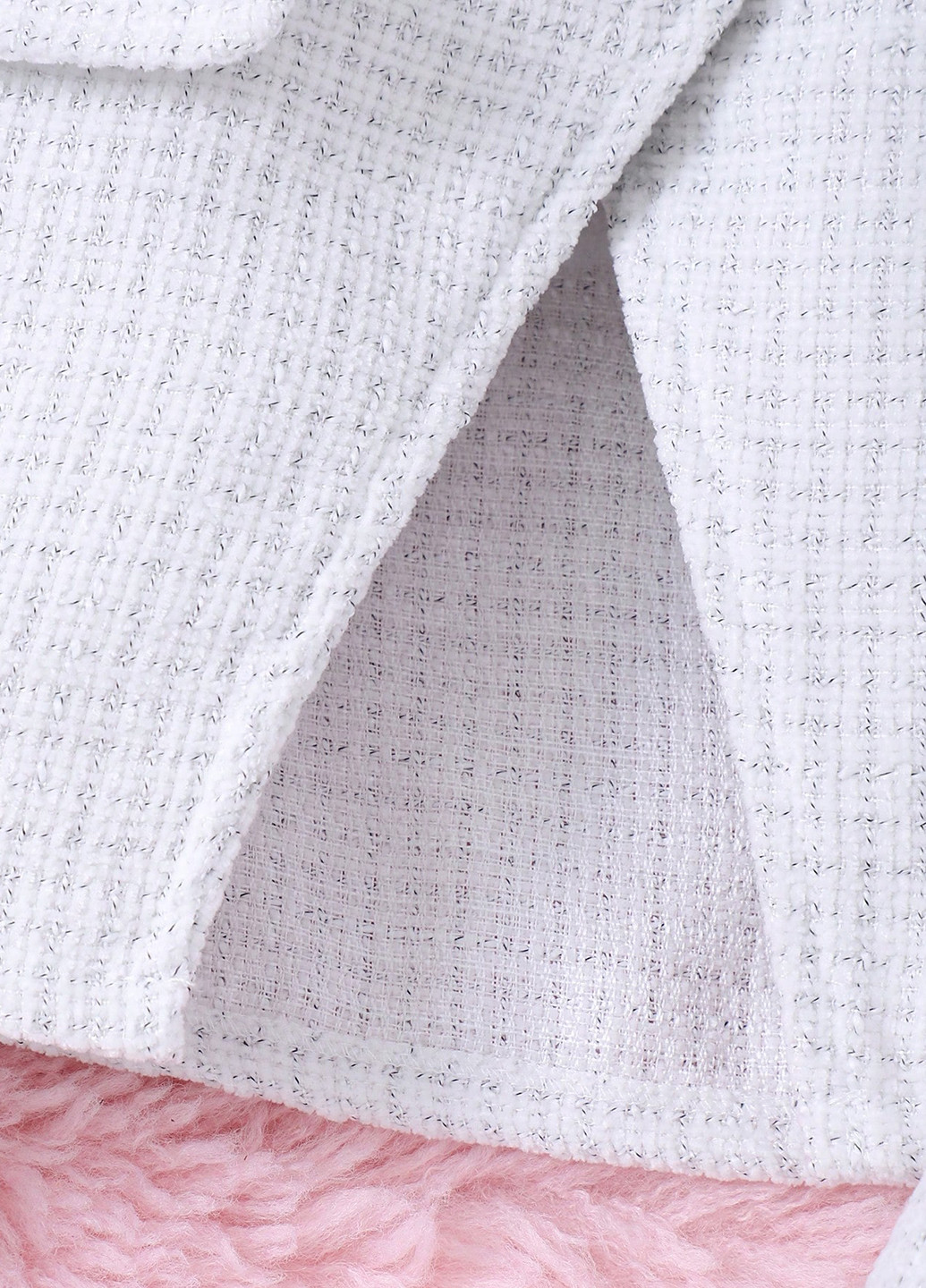 Белый демисезонный костюм (жакет, юбка) юбочный SHEIN