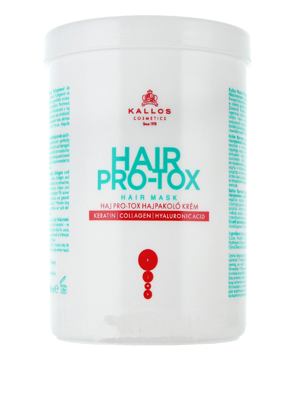 Маска для волос Протокс, 1000 мл Kallos Cosmetics (88093642)
