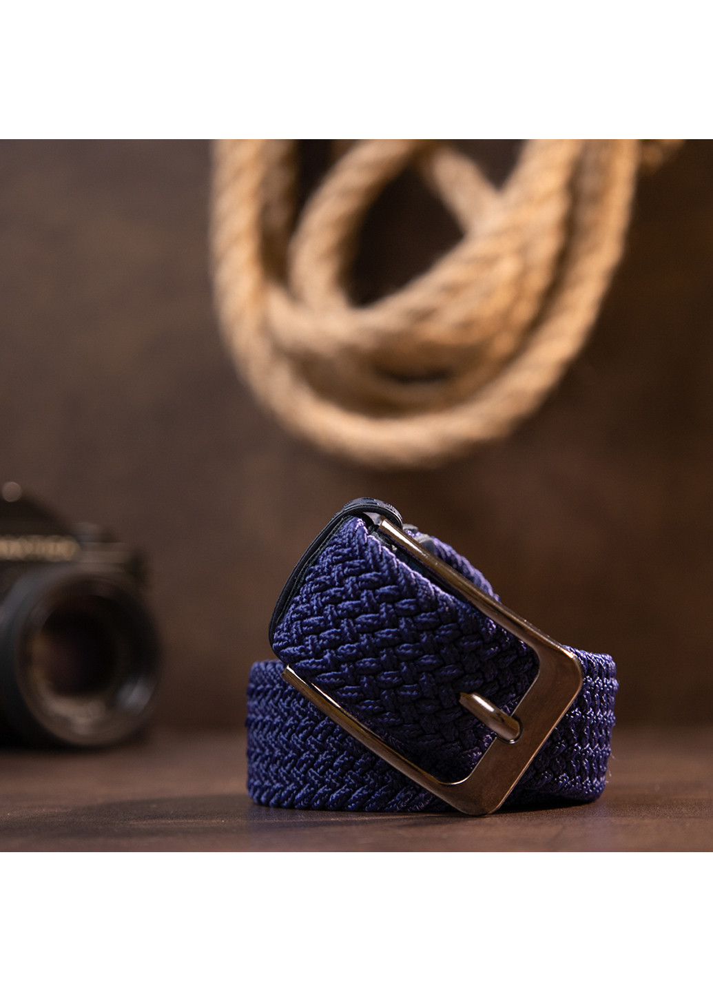 Чоловічий текстильний ремінь 115х3,4 см Vintage (252412447)