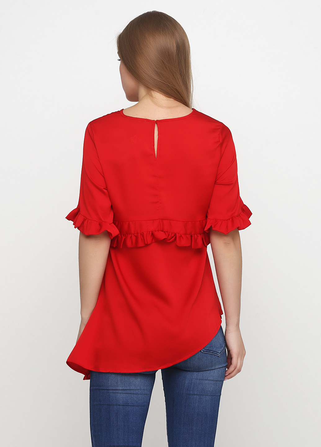 Красная летняя блуза Sassofono