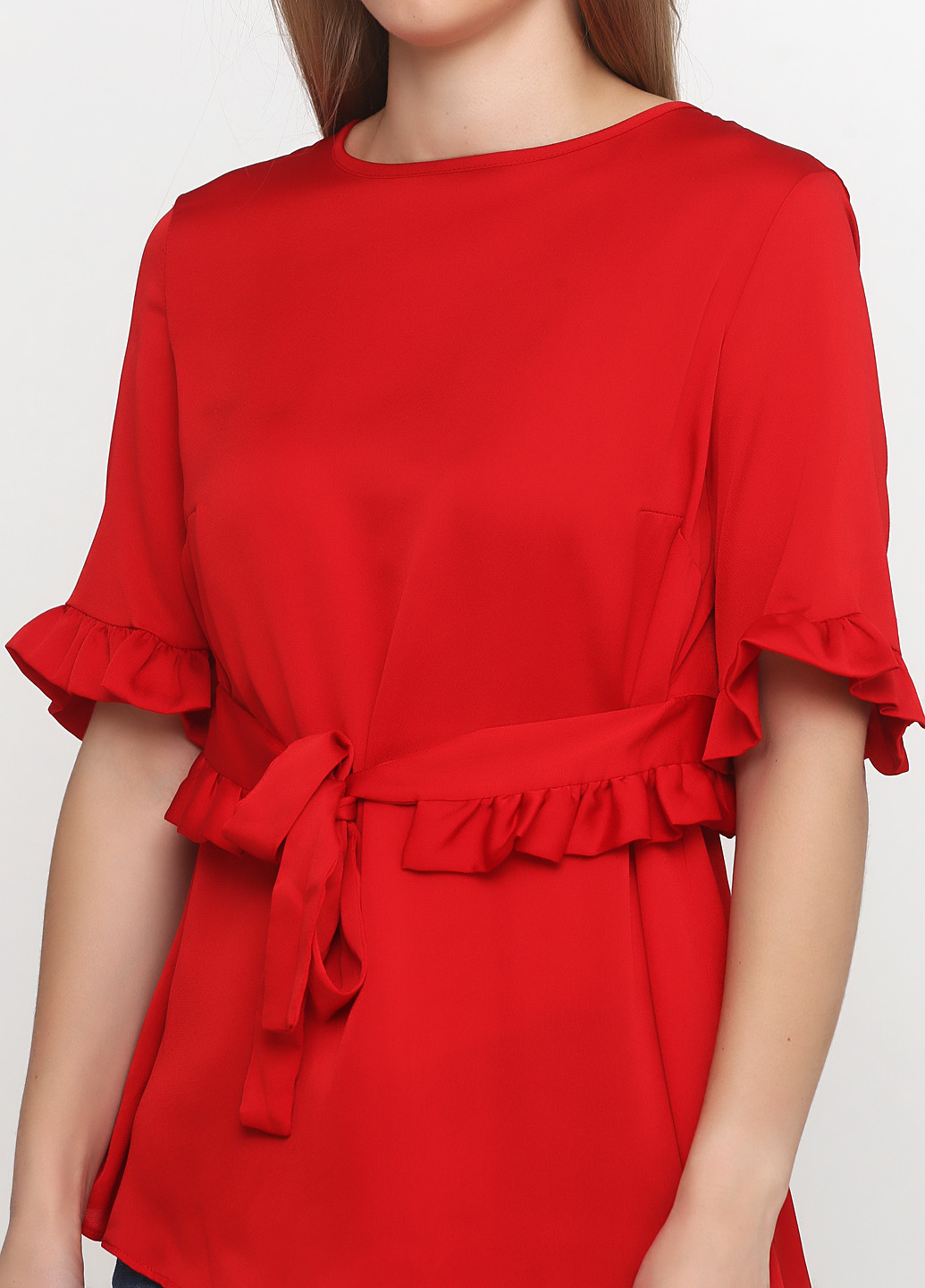 Красная летняя блуза Sassofono