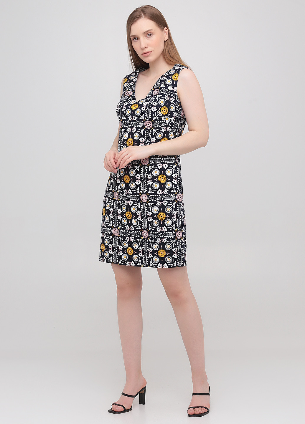Комбинированное кэжуал платье Boden с абстрактным узором