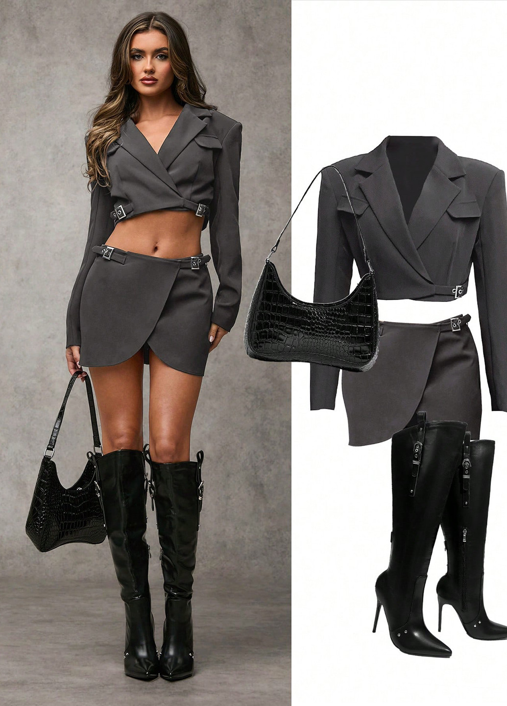 Костюм (жакет, спідниця) SHEIN (343353652)