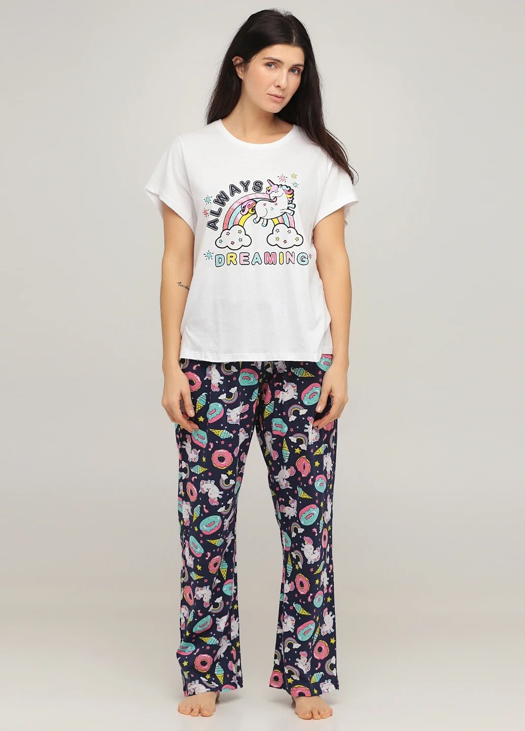 Комбинированная всесезон пижама (футболка, брюки) футболка + брюки Studio