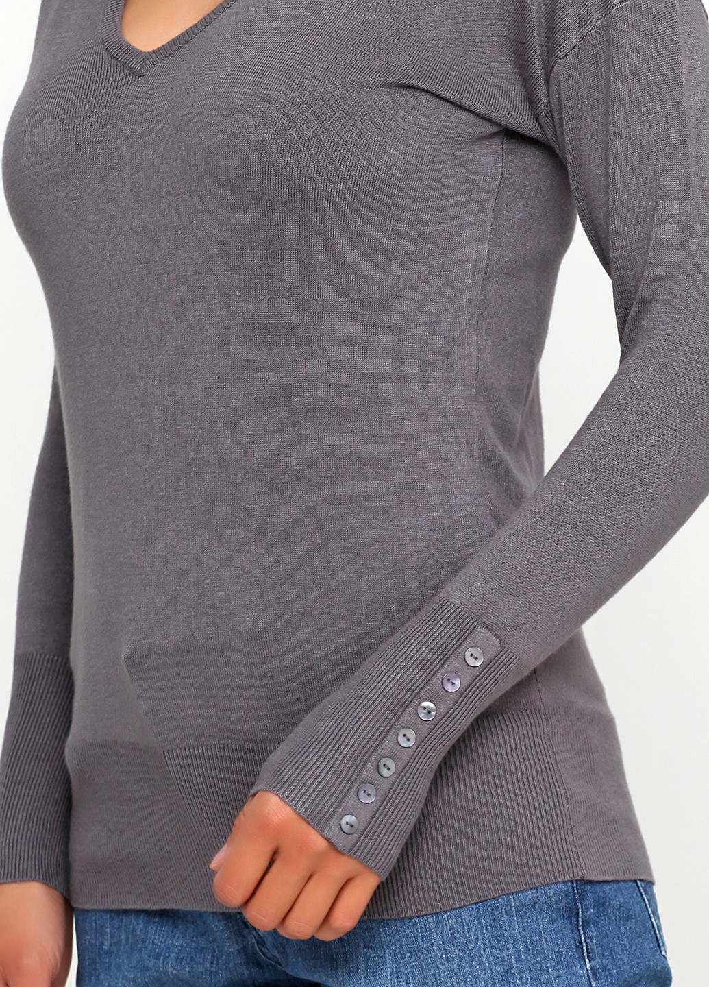 Серый демисезонный пуловер пуловер Laura Clement