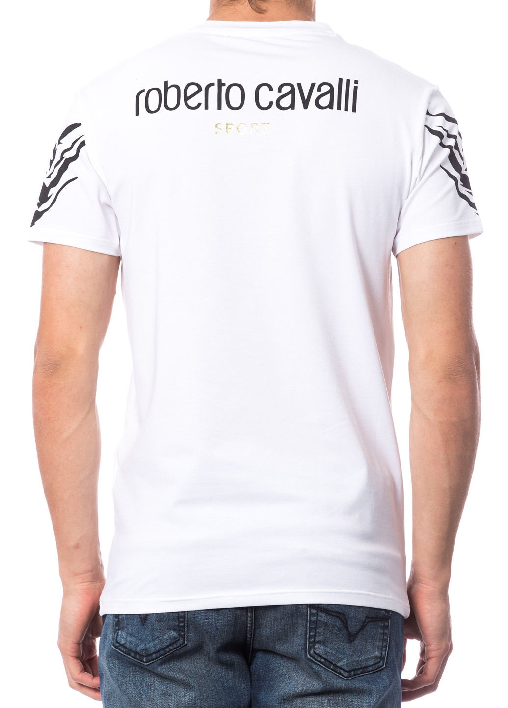 Белая футболка Roberto Cavalli