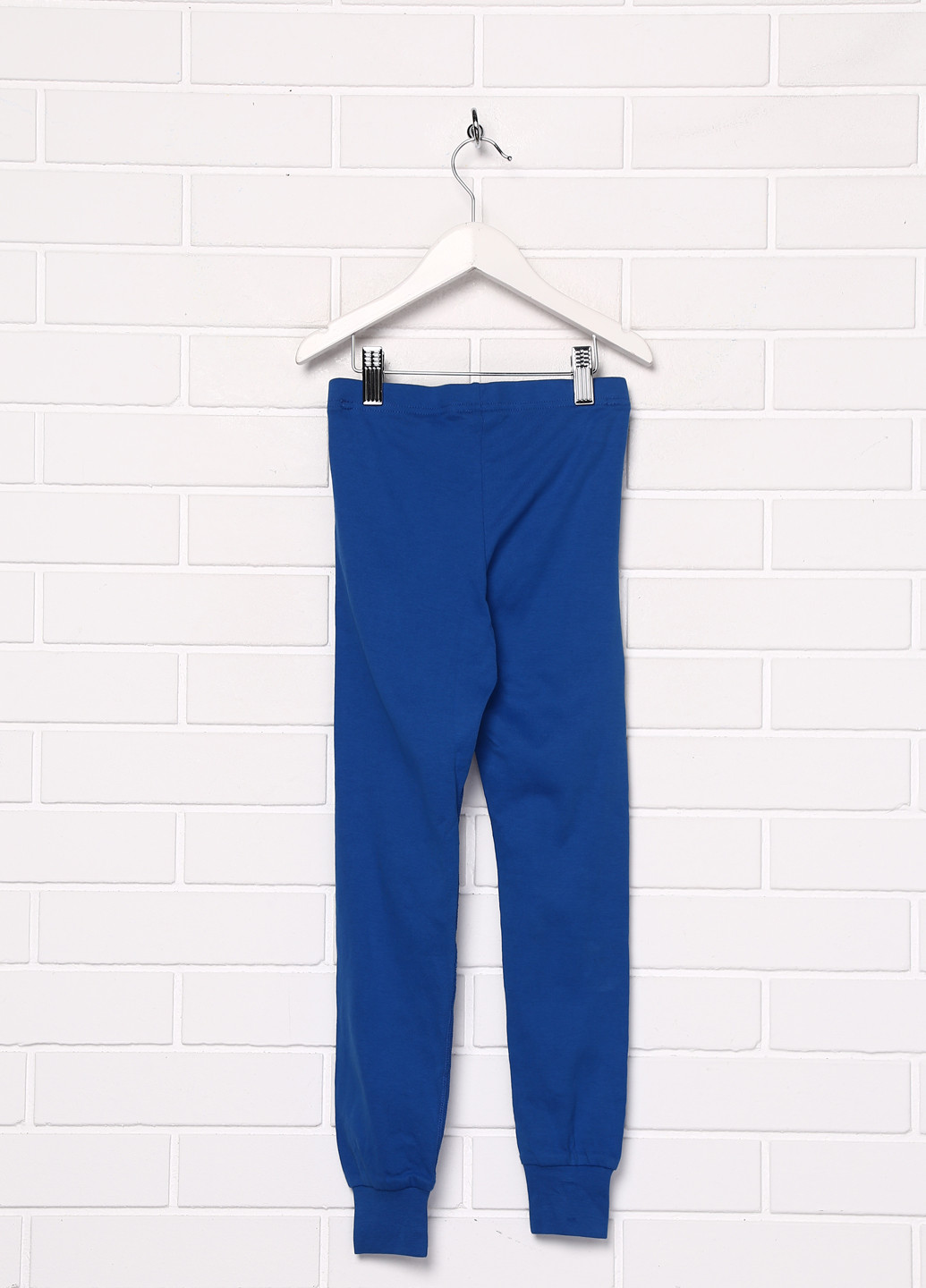 Синие домашние демисезонные брюки со средней талией H&M