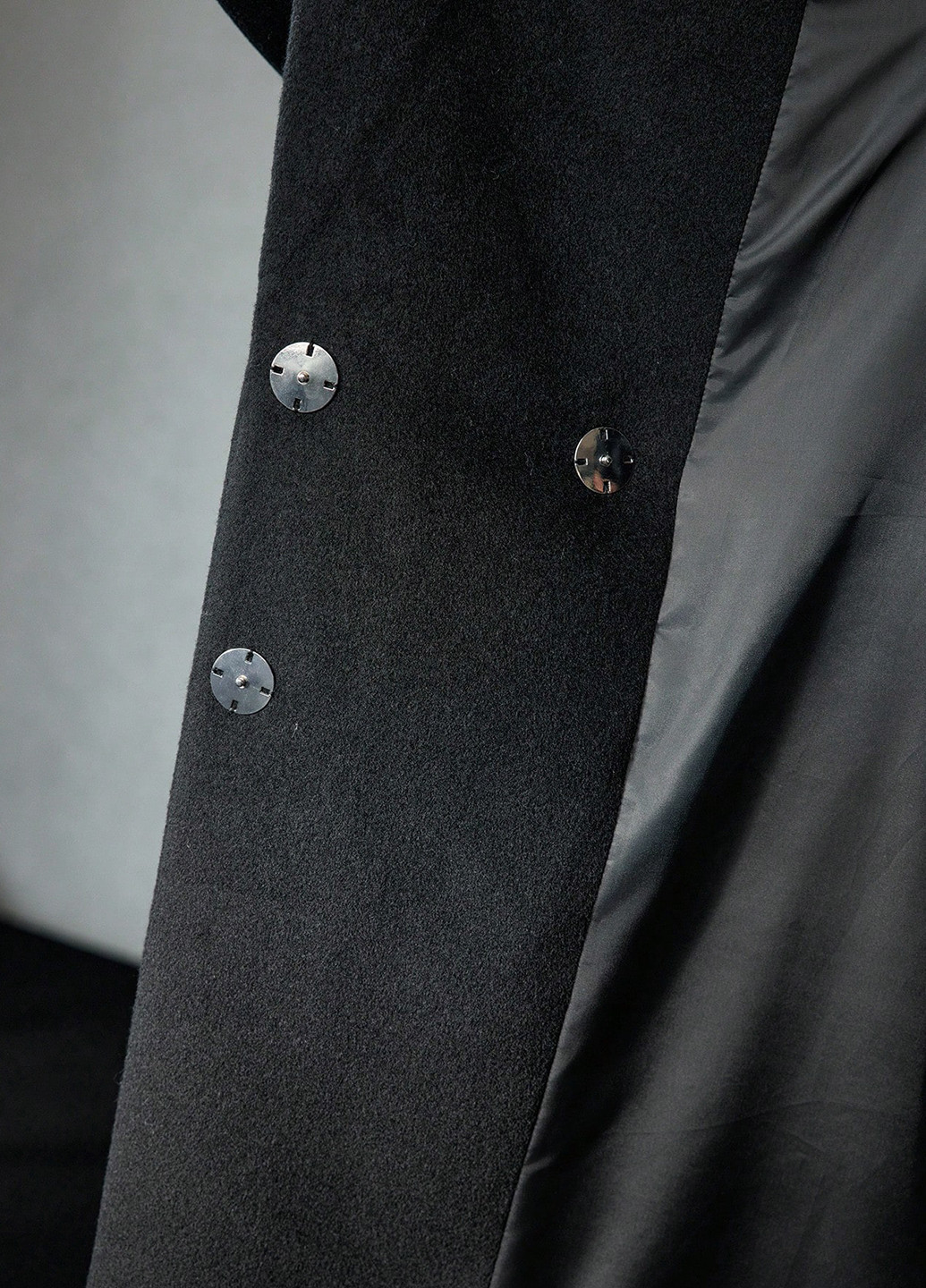 Черное зимнее Пальто двубортное SHEIN