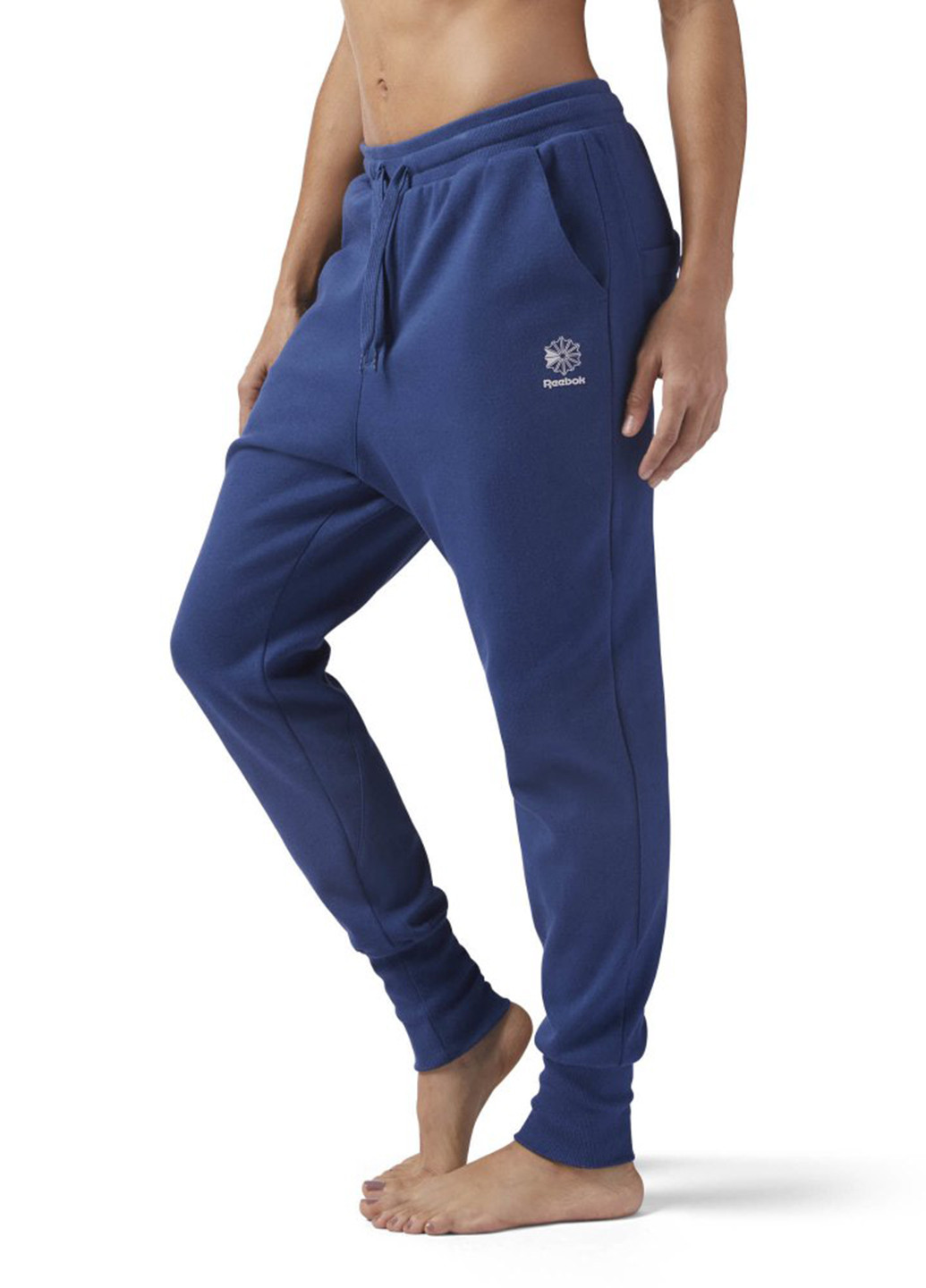 Темно-синие спортивные демисезонные брюки Reebok