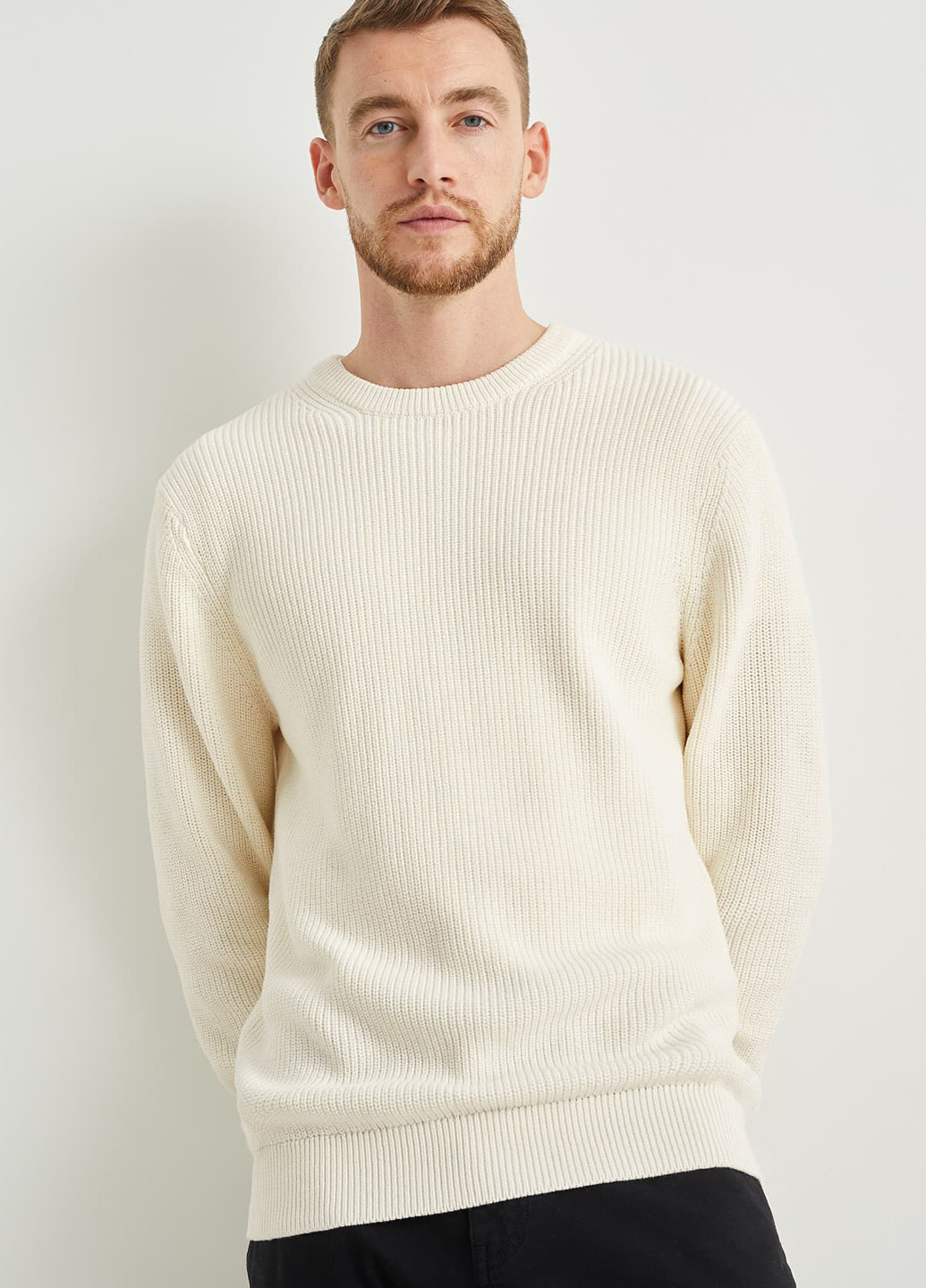 Белый демисезонный свитер джемпер C&A