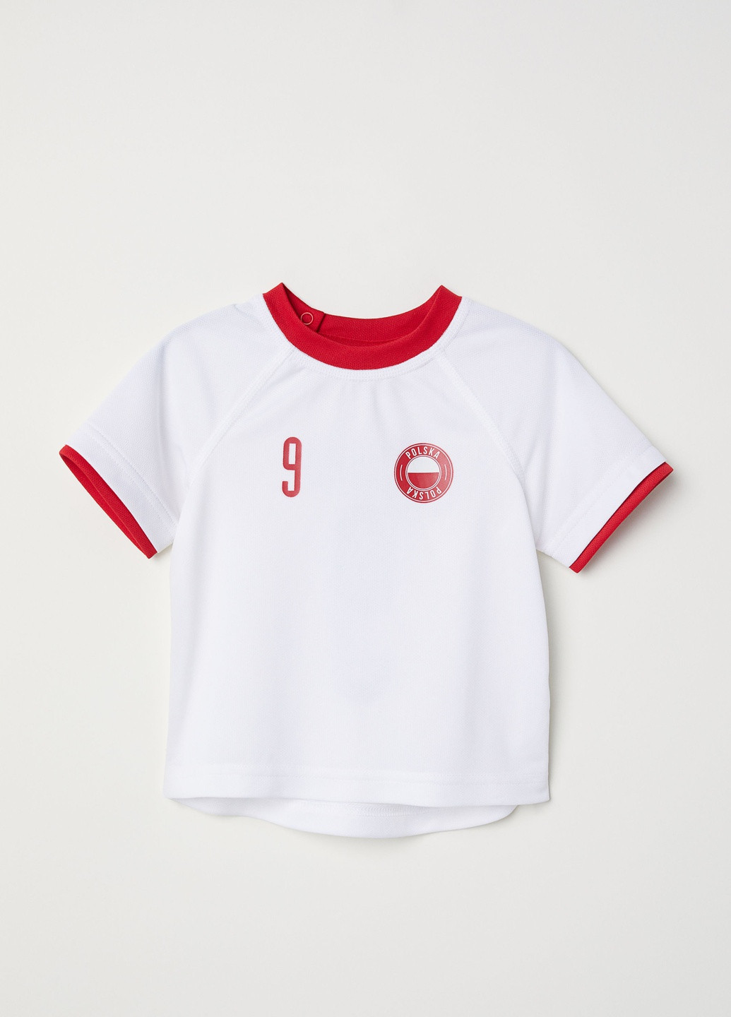 Біла футболка sport,білий-червоний з принтом, H&M