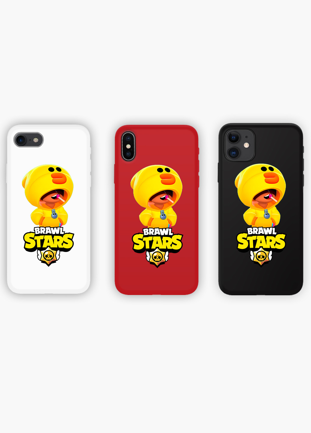 Чехол силиконовый Apple Iphone X Леон Утка Цыпленок Бравл Старс (Leon Sally Brawl Stars) (6129-1020) MobiPrint (219284291)