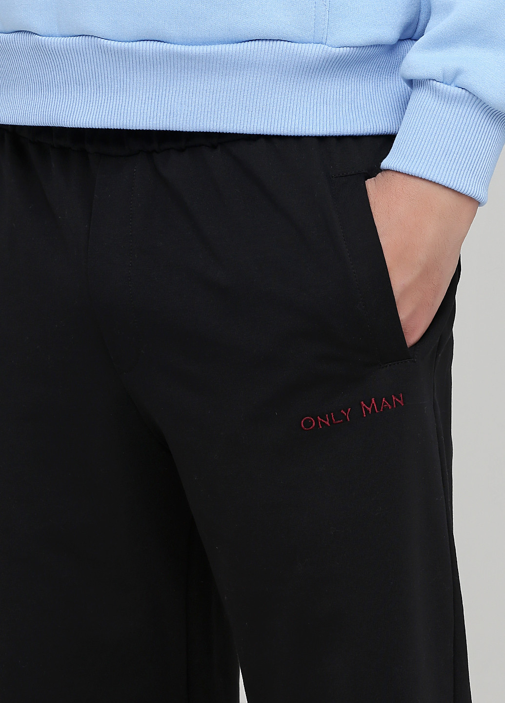 Черные спортивные демисезонные прямые брюки Only Man