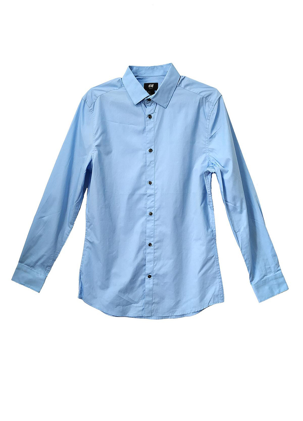 Голубой классическая рубашка однотонная H&M