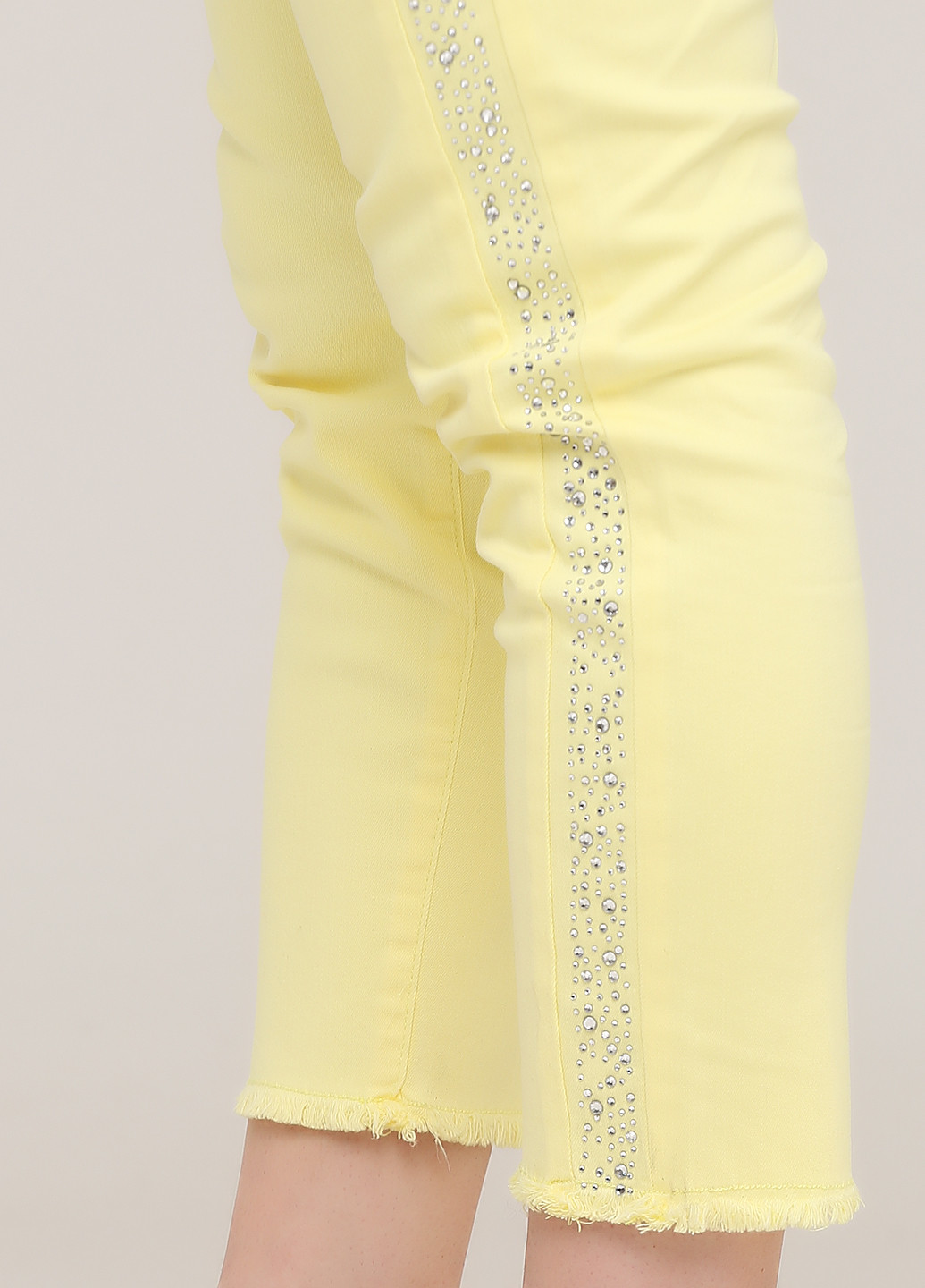 Джеггінси Mocca однотонні жовті джинсові бавовна