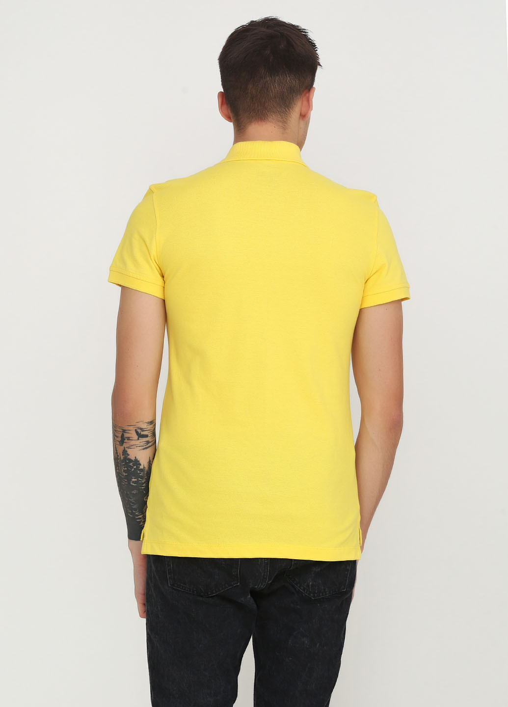 Желтая футболка-поло для мужчин Blend однотонная