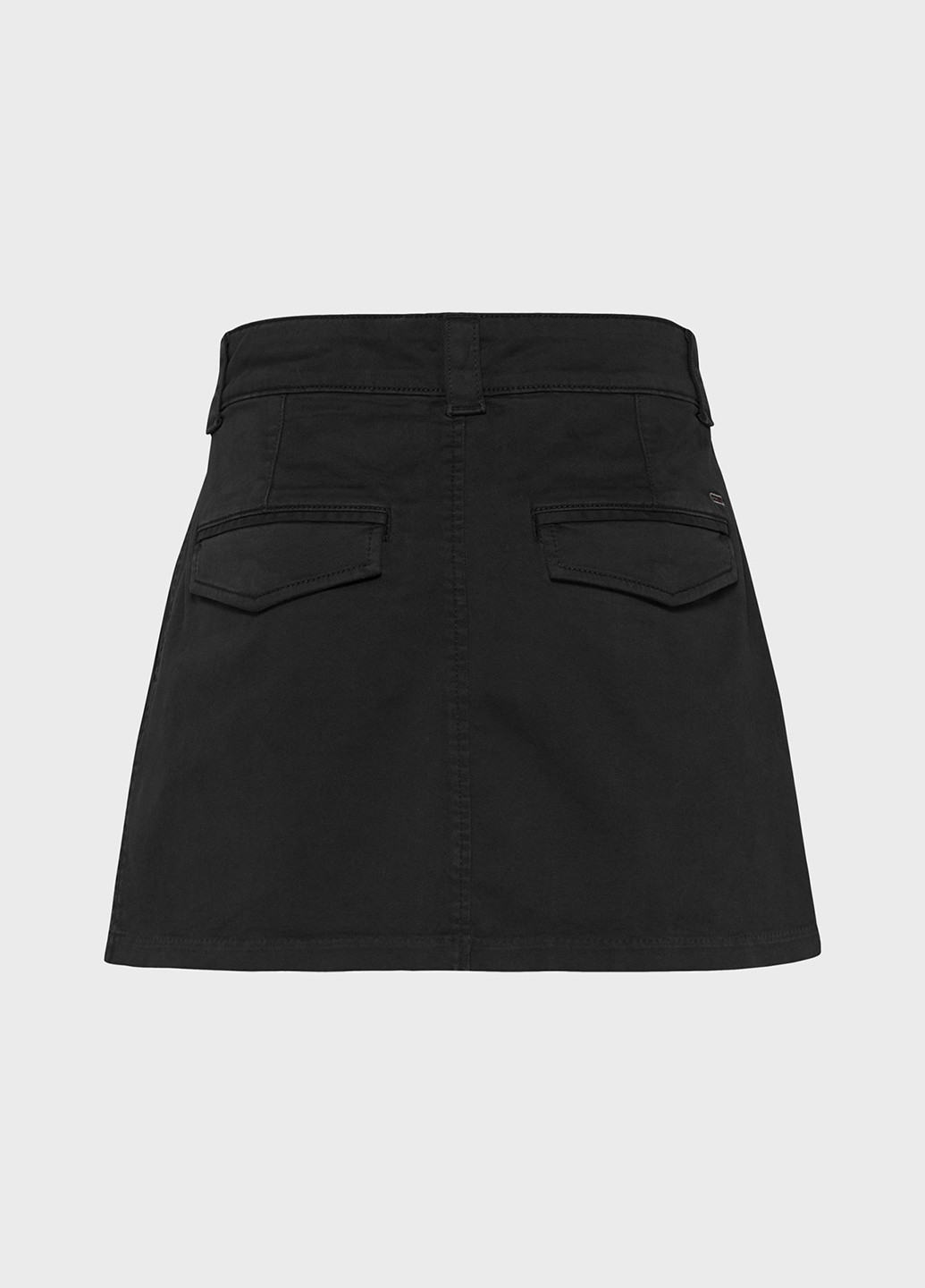 Черная джинсовая однотонная юбка Tommy Jeans а-силуэта (трапеция)