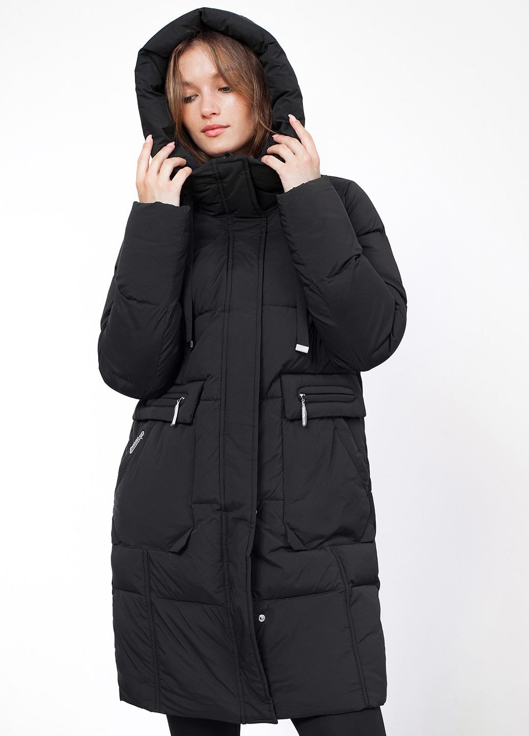 Чорна зимня куртка куртка-пальто Peercat