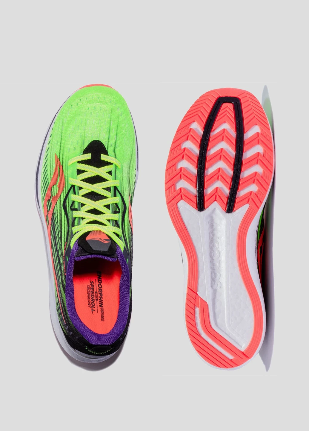 Салатовые беговые кроссовки Vizipro Endorphin Speed 2 Saucony зелёные всесезоны (253268059)
