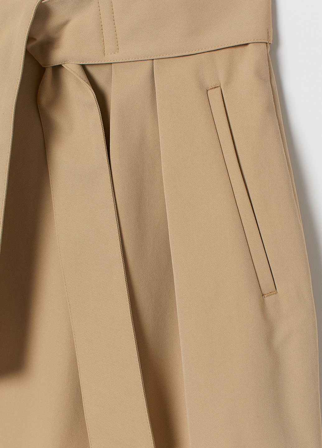 Светло-бежевая кэжуал однотонная юбка H&M тюльпан