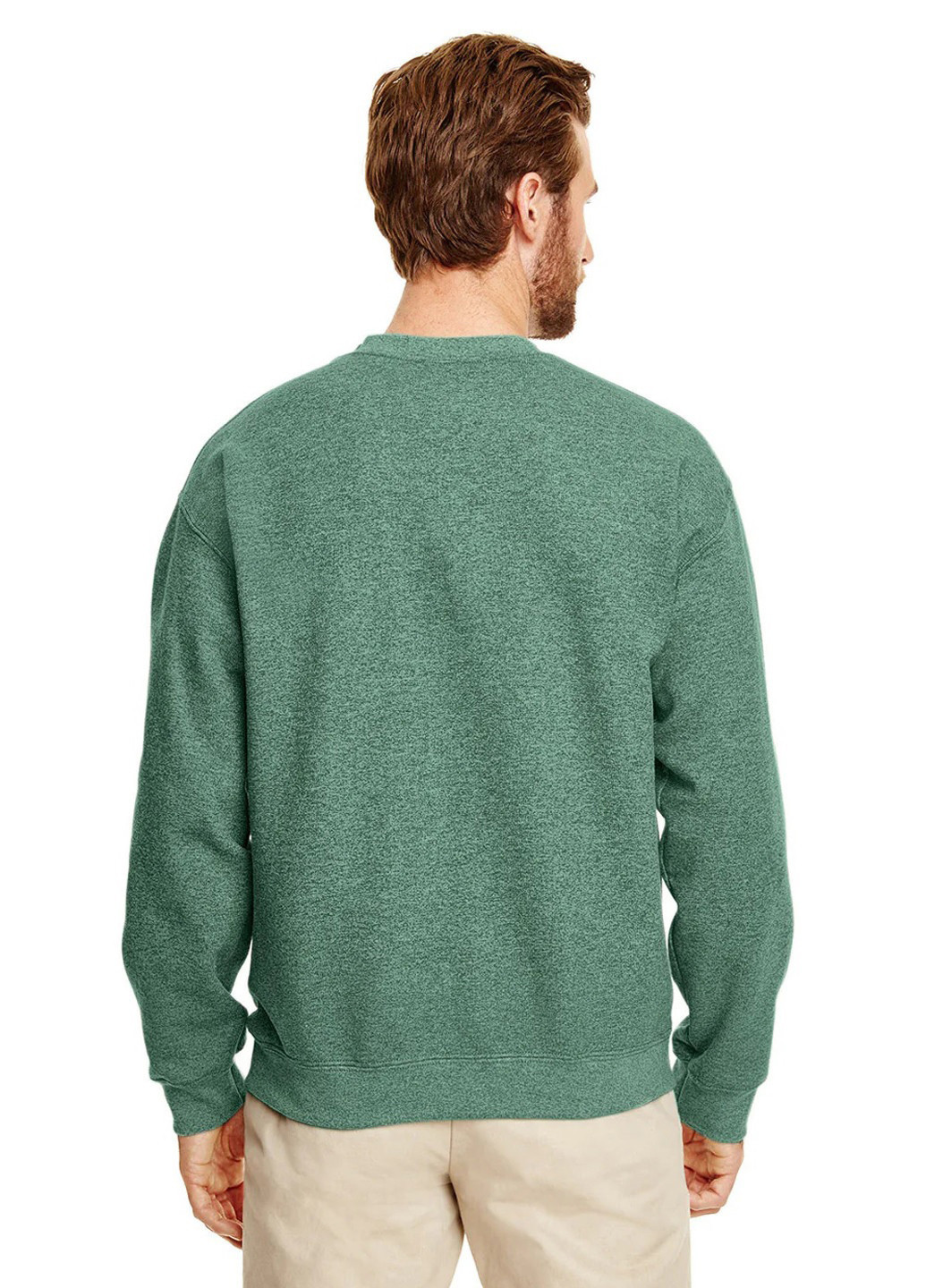 Зелений світшот Gildan меланж без декору (361960168)