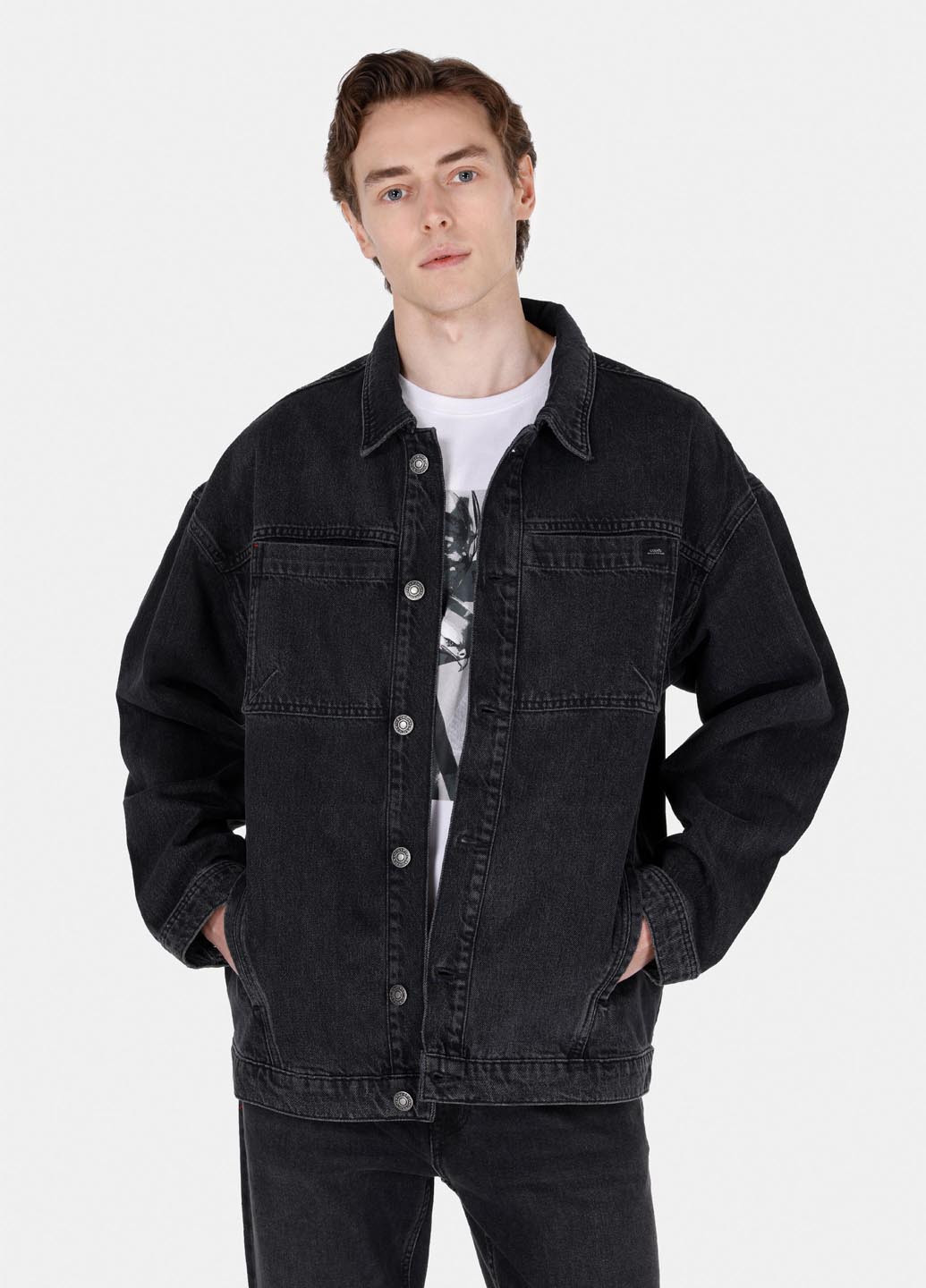 Темно-серая демисезонная куртка Colin's