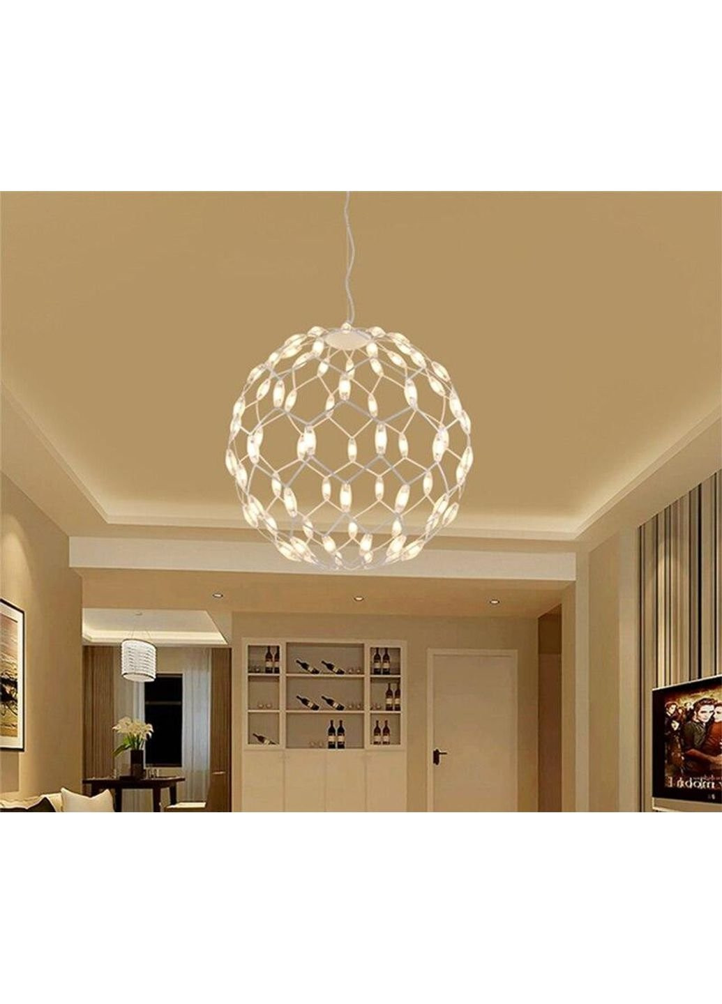 Люстра потолочная LED D1289/400-wh-k Белый 42х40х40 см. Sunnysky (253630744)