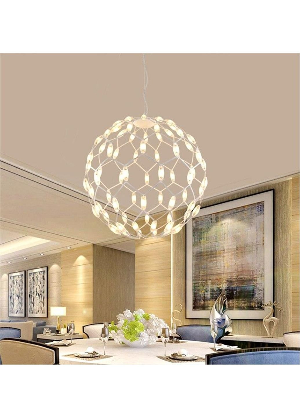 Люстра потолочная LED D1289/400-wh-k Белый 42х40х40 см. Sunnysky (253630744)