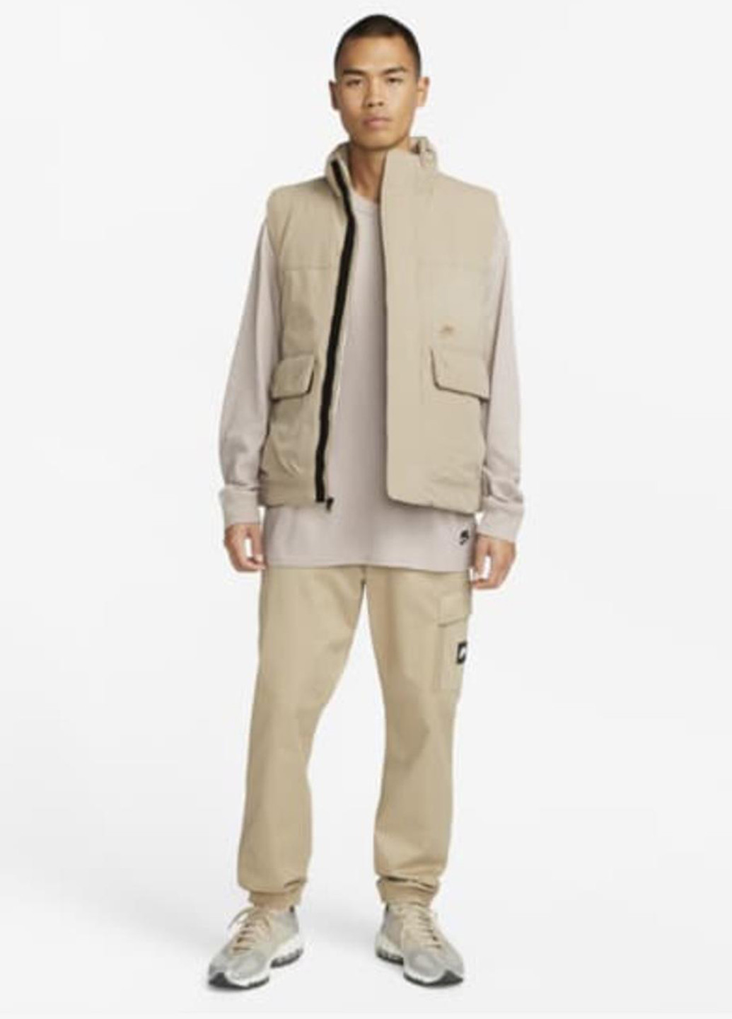 Бежевий демісезонний джемпер fd4337-272 джемпер Nike Sportswear Men's Sports Utility Long-Sleeve T-Shirt