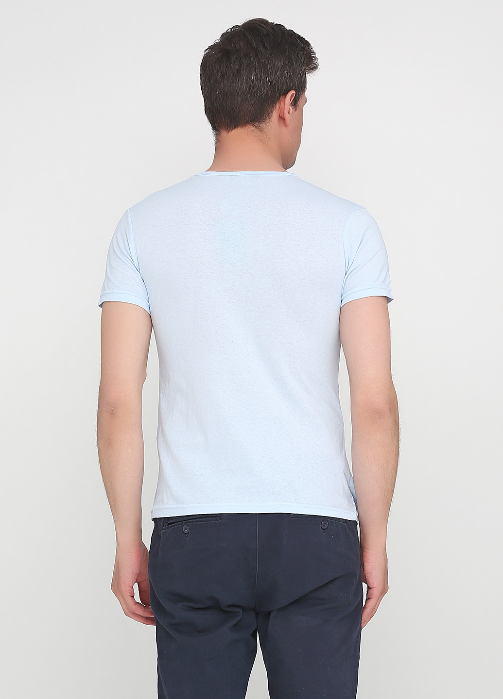 Блідо-блакитна футболка з коротким рукавом LEXSUS