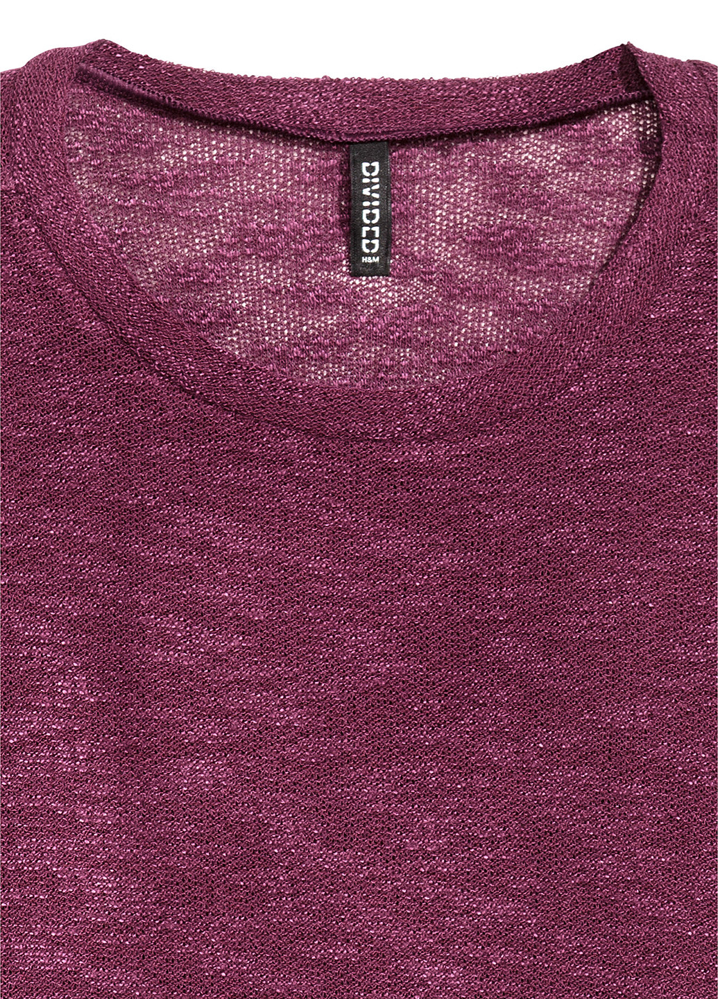 Фиолетовый демисезонный кэжуал лонгслив H&M меланж