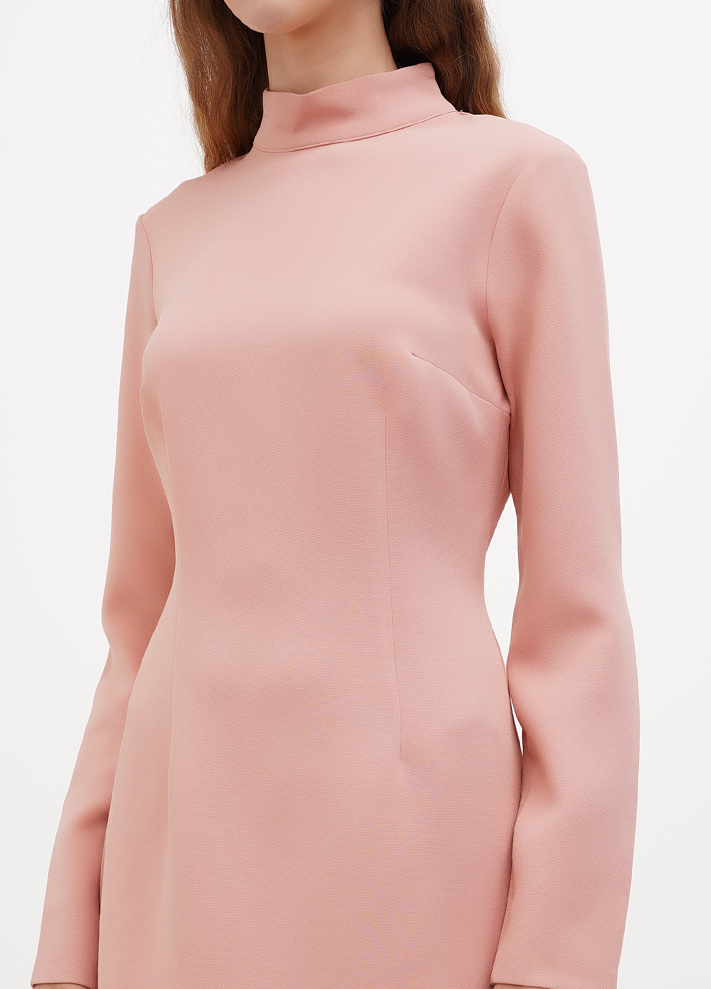 Лососевое кэжуал платье Sassofono однотонное