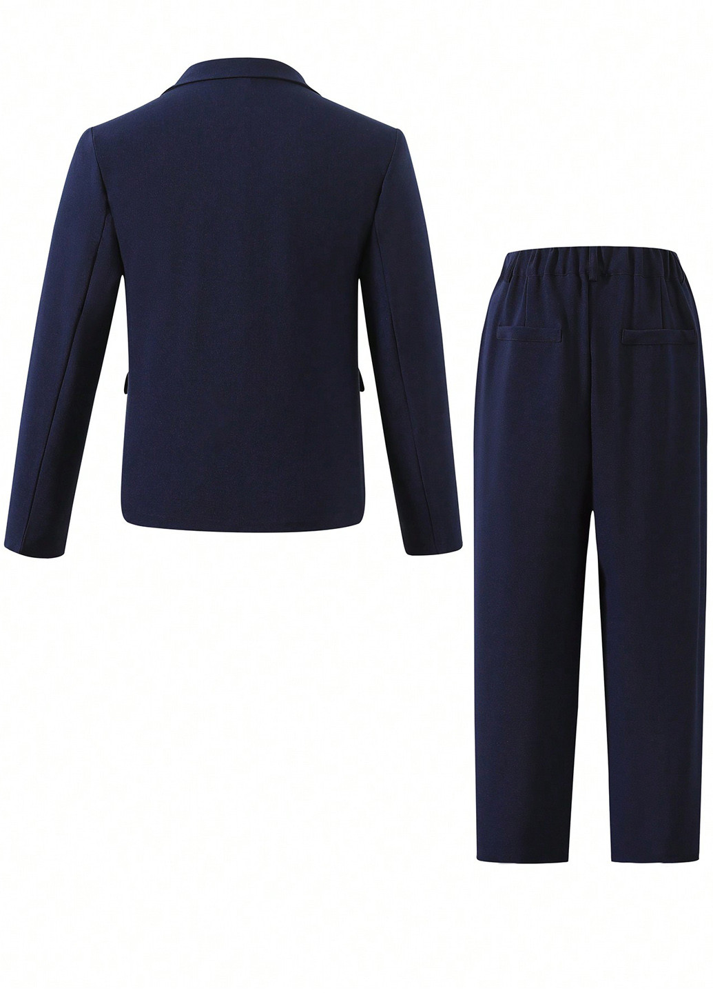 Темно-синій демісезонний костюм (піджак, штани) брючний SHEIN