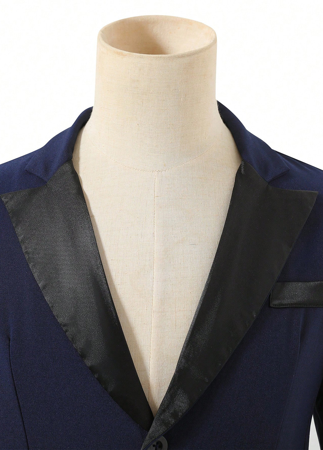 Темно-синій демісезонний костюм (піджак, штани) брючний SHEIN