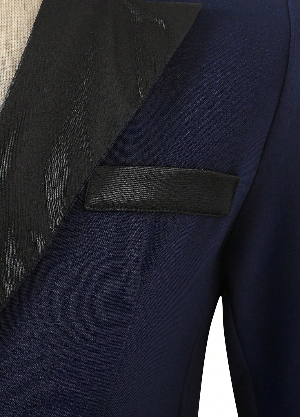 Темно-синій демісезонний костюм (піджак, штани) брючний SHEIN