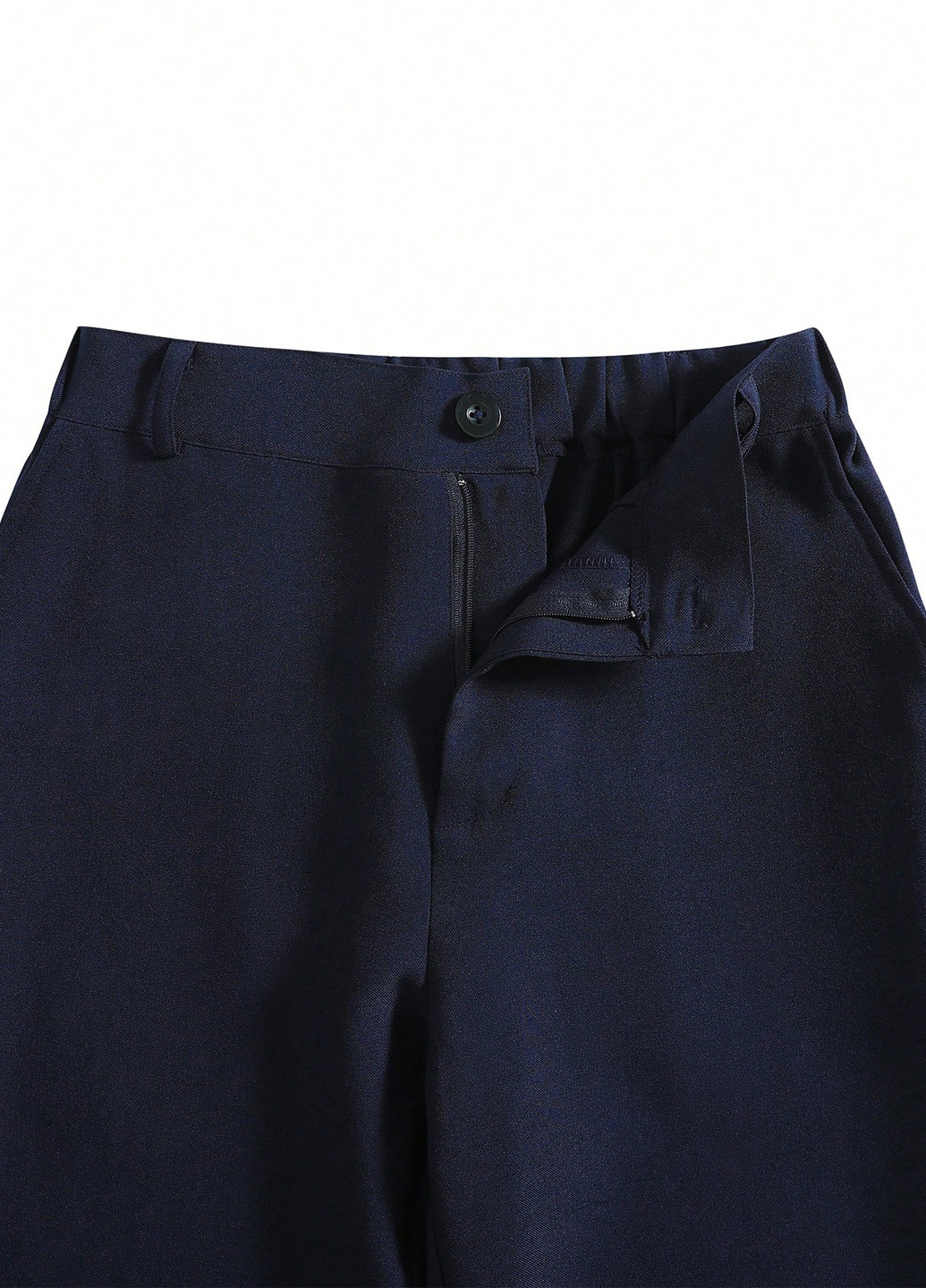 Темно-синій демісезонний костюм (піджак, штани) брючний SHEIN