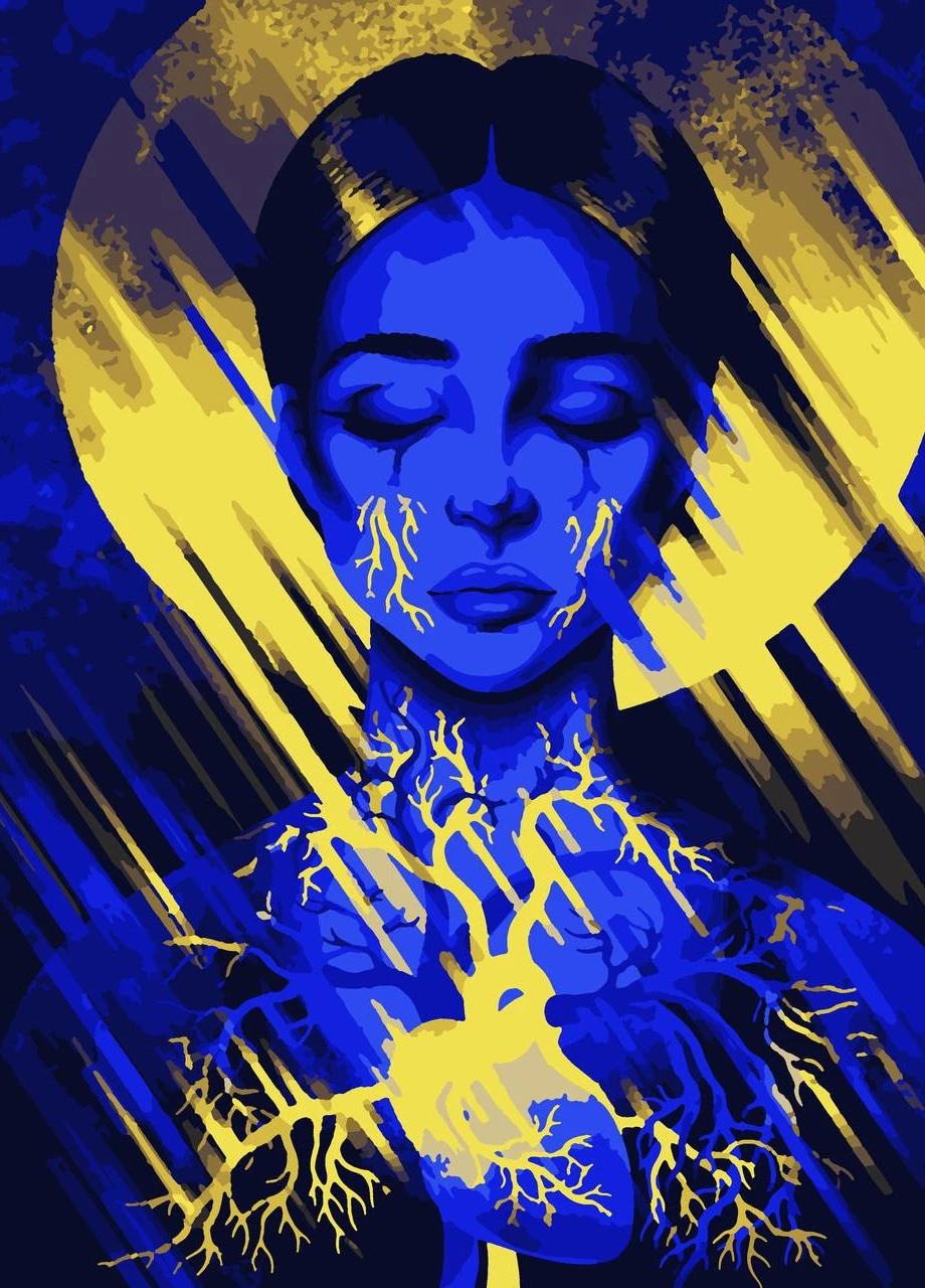 Картины по номерам "Сердце Украины @pollypop92" 40*50 см No Brand (254583934)