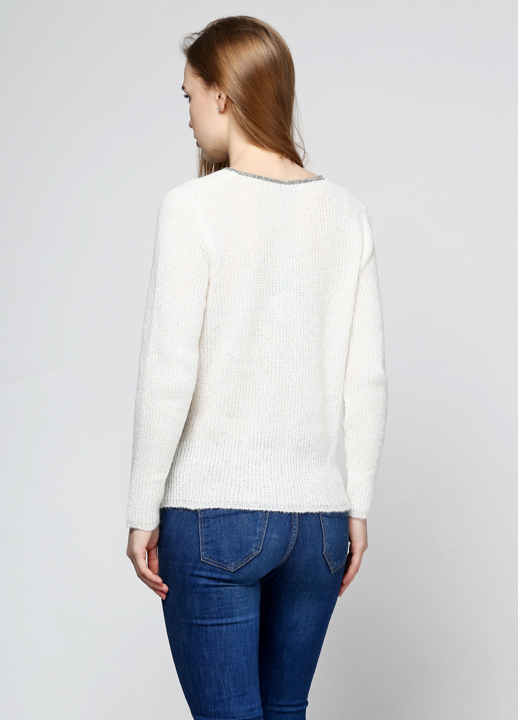 Белый демисезонный пуловер пуловер Folgore Milano