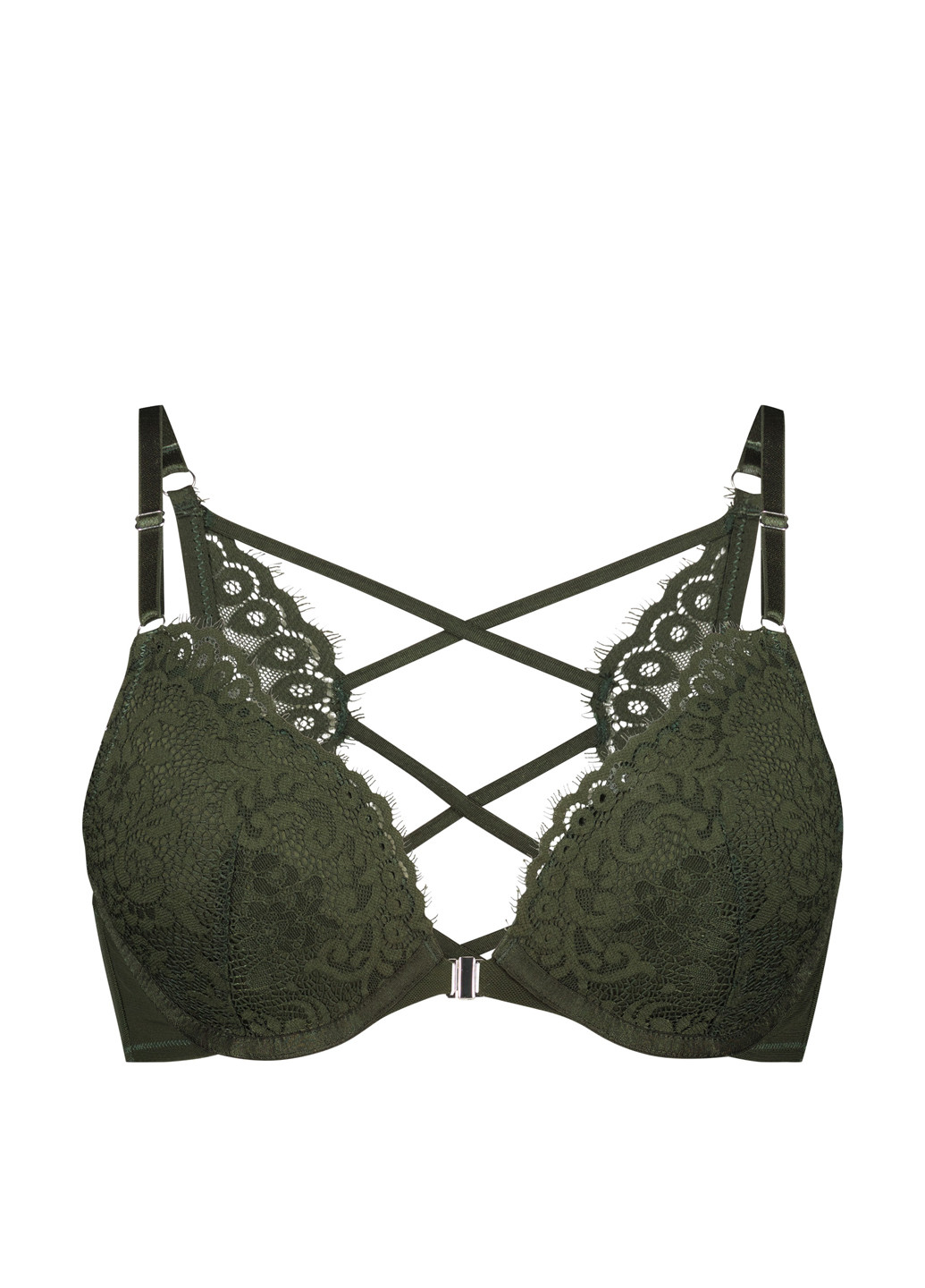 Темно-зелений бюстгальтер Hunkemoller з кісточками поліамід