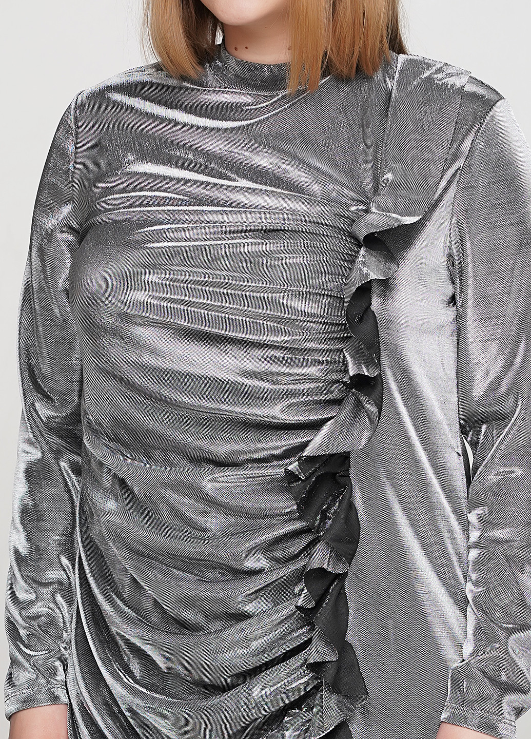 Серебряное кэжуал платье By Very однотонное