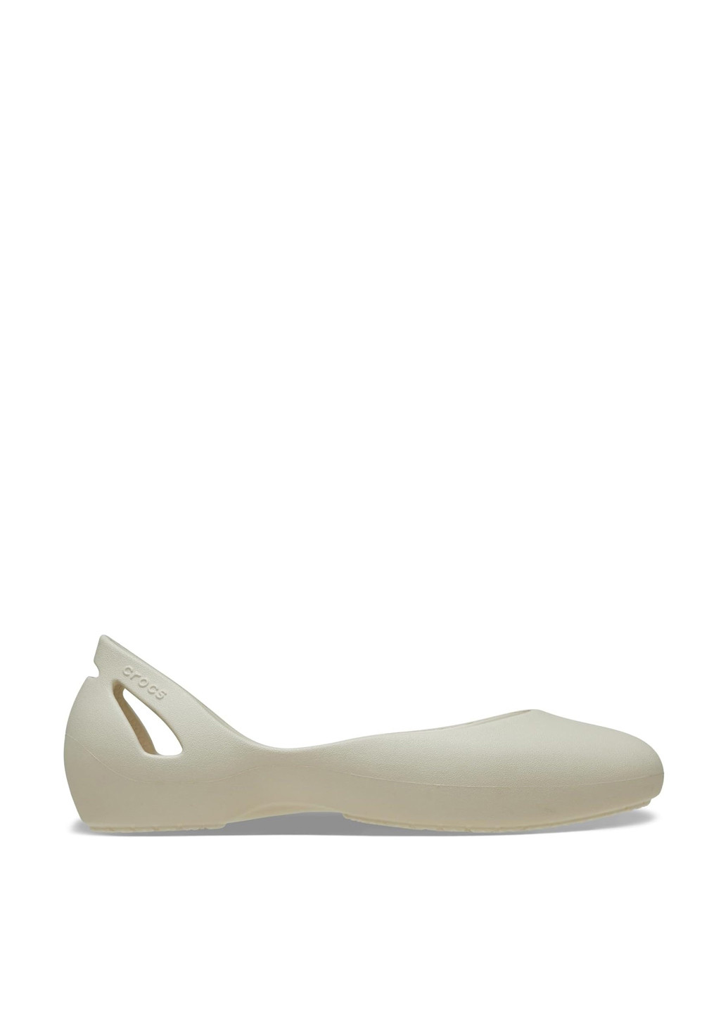 Жіночі балетки Crocs | бежеві однотонні без декору гума (346472665)