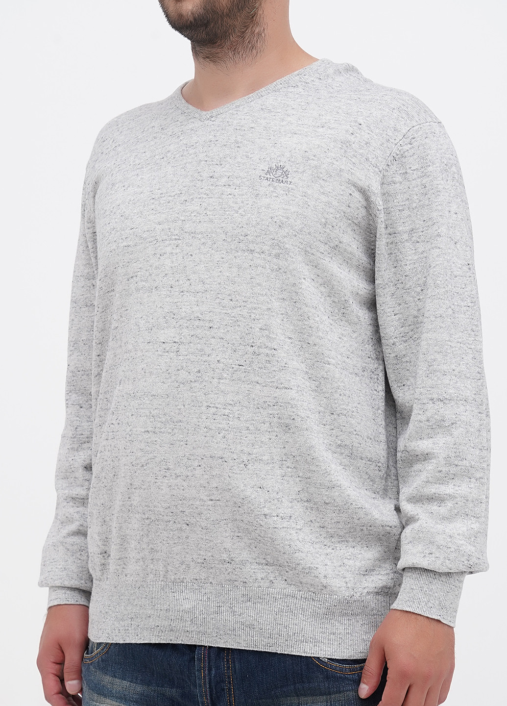 Сірий демісезонний светр пуловер State of Art