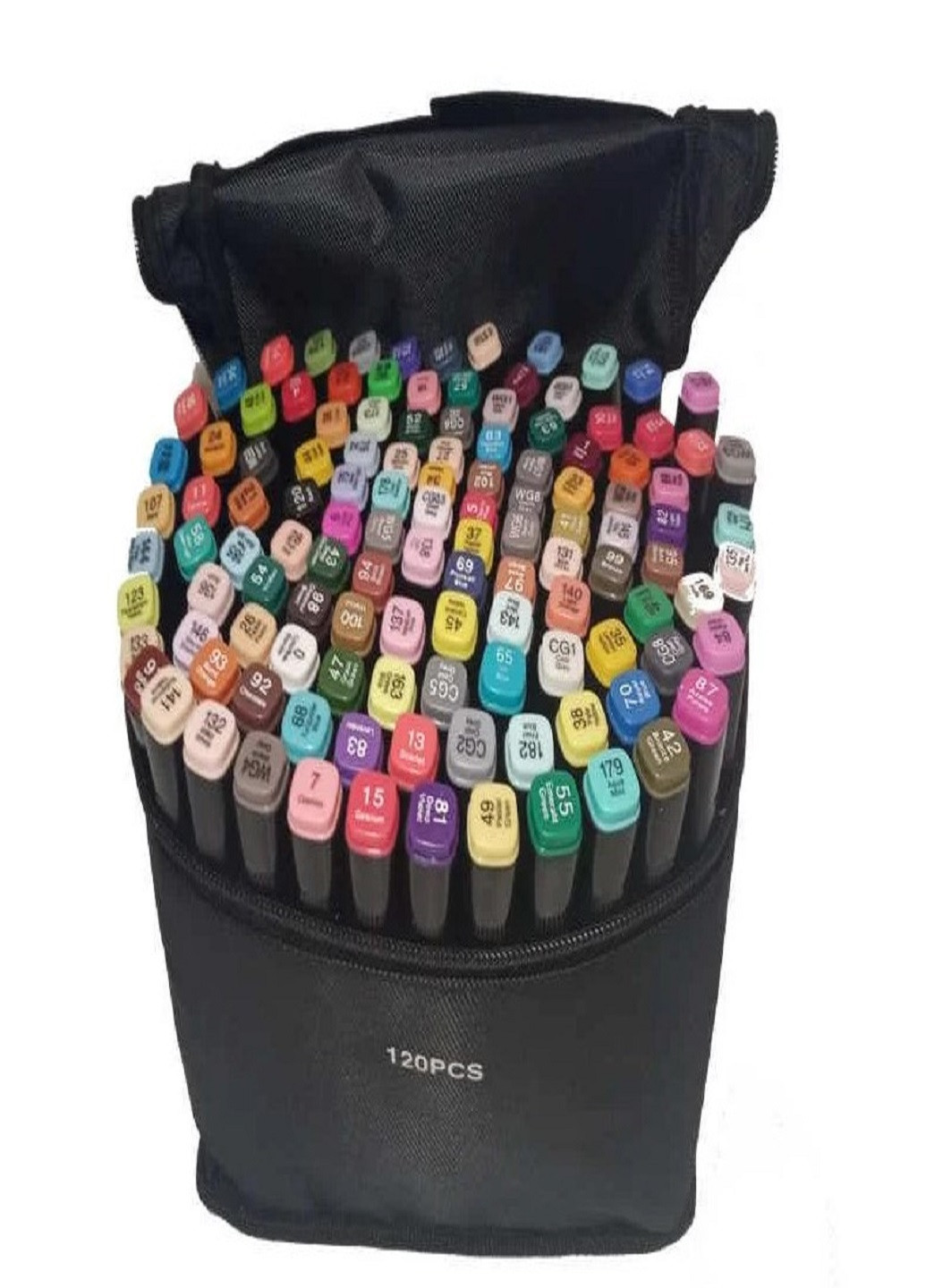 Набір спиртових сучасних скетч маркерів для малювання 120шт./уп. двосторонні професійні фломастери з чохлом Touch (252265410)