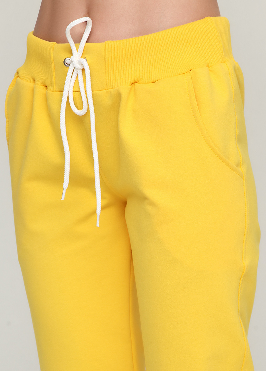 Костюм (худі, брюки) Shik брючний однотонний жовтий спортивний