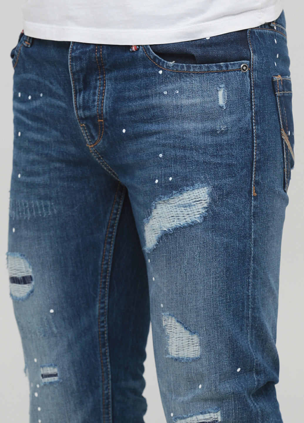 Темно-синие демисезонные прямые джинсы Jack & Jones