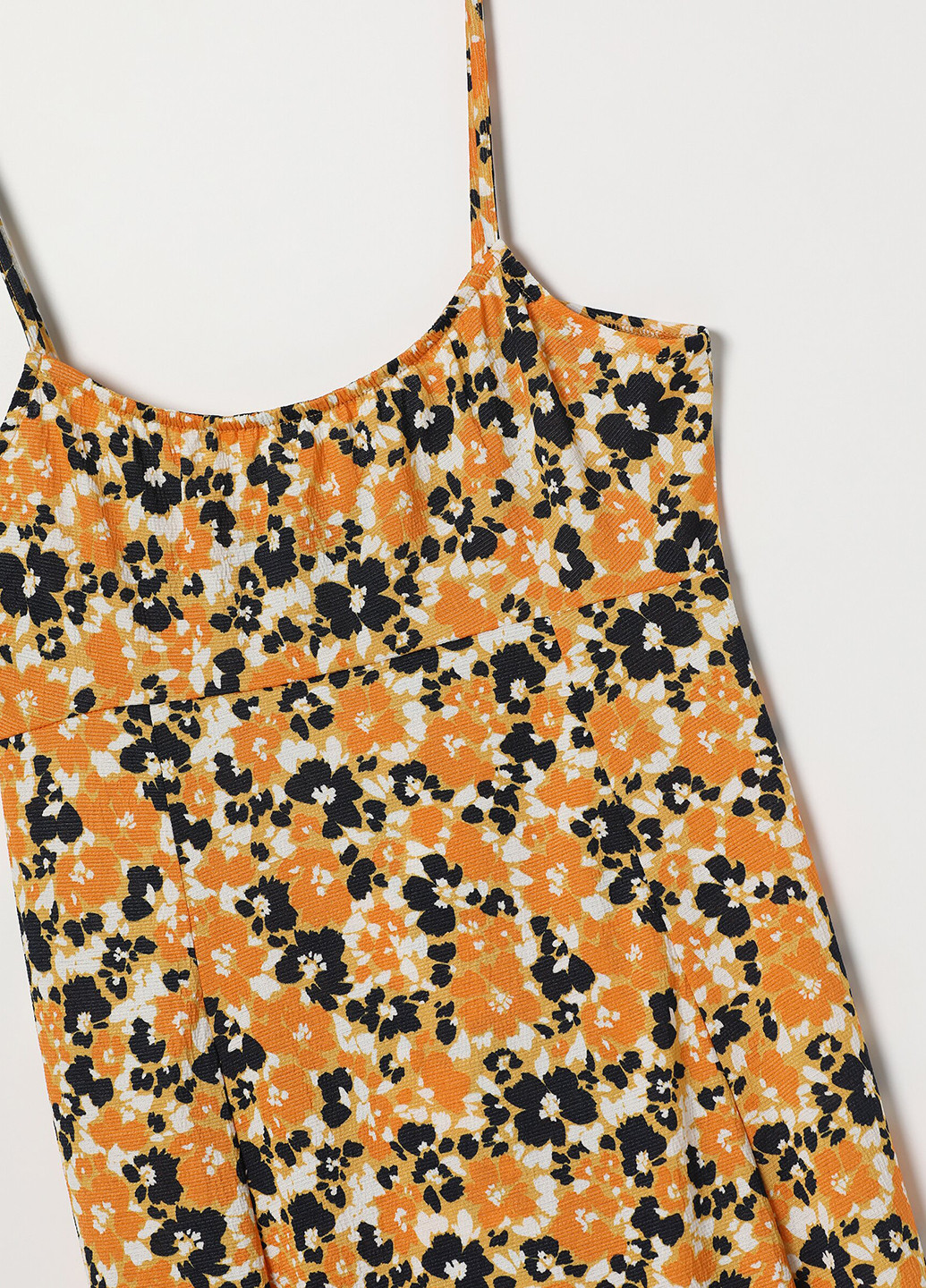 Оранжевое кэжуал платье клеш Lefties с цветочным принтом